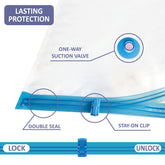 25 Pack Space Saver Bags (5 Jumbo/5 Large/5 Medium/5 Small/5 Roll) Compression Storage Bags for Comforters and Blankets, Vacuum Sealer Bags for Clothes Storage, Hand Pump Included